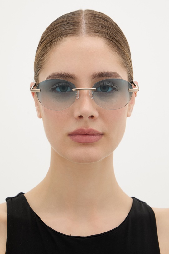 Palm Angels okulary przeciwsłoneczne okrągłe złoty PERI10H.567644