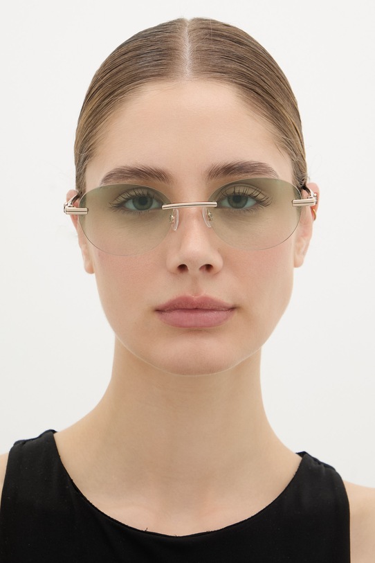 Palm Angels okulary przeciwsłoneczne okrągłe złoty PERI10H.567654