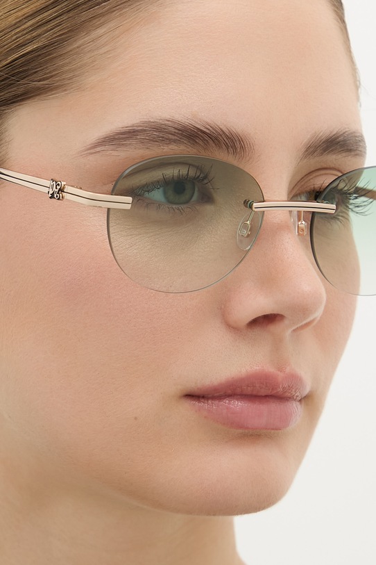 Palm Angels okulary przeciwsłoneczne okrągłe PERI10H.567654 złoty