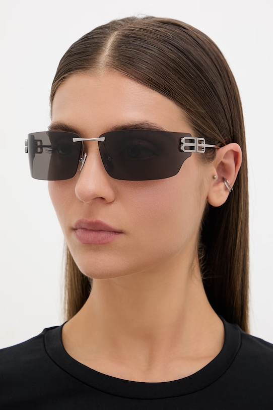 Balenciaga ochelari de soare BB0485SA argintiu AA00