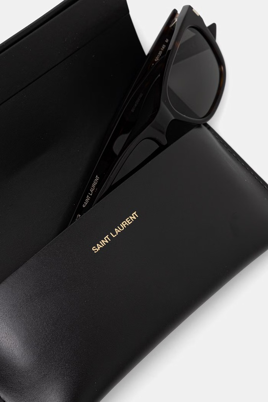 Akcesoria Saint Laurent okulary przeciwsłoneczne kwadratowe SL.874 brązowy