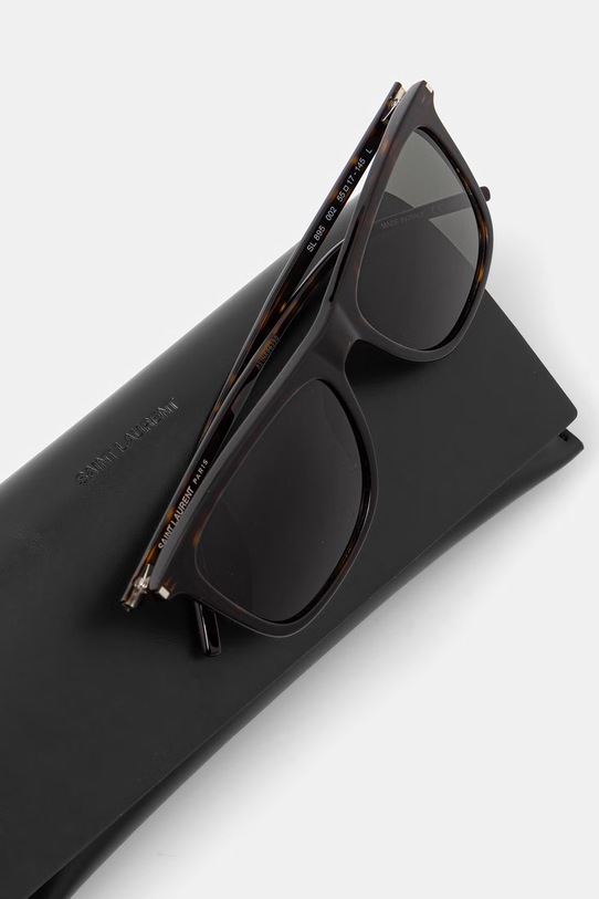 Akcesoria Saint Laurent okulary przeciwsłoneczne kwadratowe SL.895 brązowy