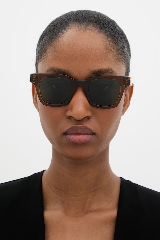 Saint Laurent hranaté sluneční brýle SL.M157 hnědá