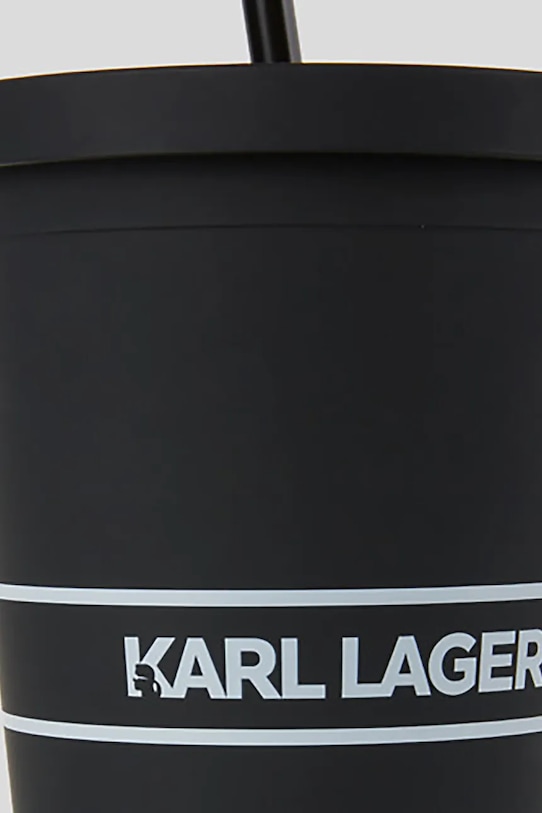 Lifestyle Karl Lagerfeld pohár szívószállal Essential To Go A1W42017 fekete