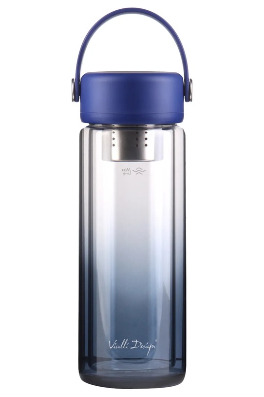 Vialli Design butelka z zaparzaczem Fuori 350 ml granatowy 30183