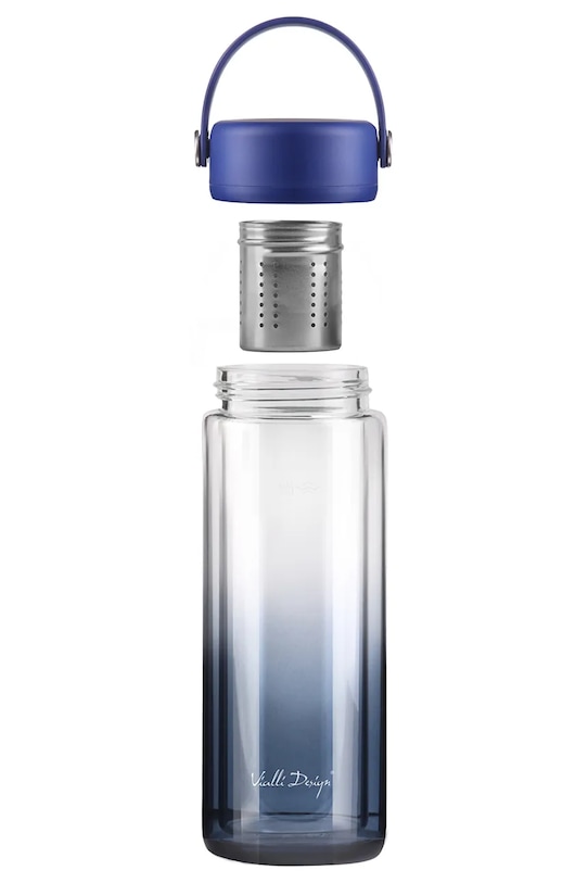 Vialli Design butelka z zaparzaczem Fuori 350 ml granatowy 30183