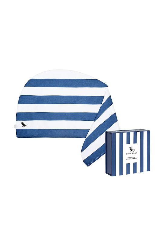Тюрбан для волосся Dock & Bay 63x26 cm блакитний HAIRW.CAB.NAVY.NB