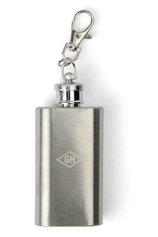 Kľúčenka s ploskačkou Gentlemen's Hardware Mini Hip Flask 28 ml sivá GEN806UK