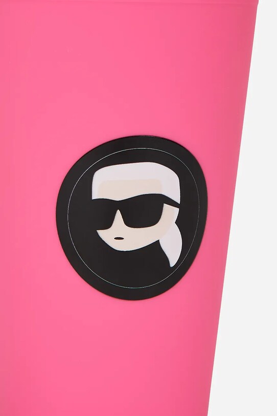 Lifestyle Karl Lagerfeld pohár szívószállal ikon A2W42017 rózsaszín
