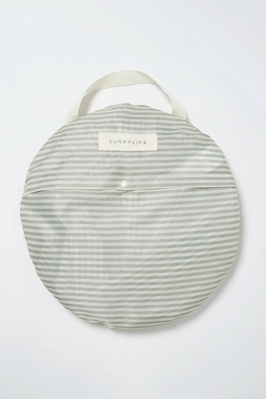 SunnyLife leżanka plażowa z daszkiem La Palma Sage Stripe S51SSHCR