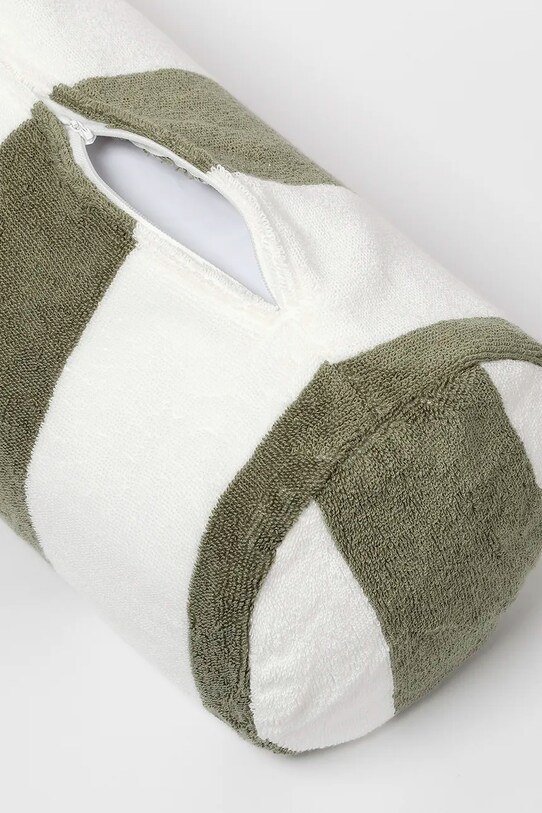 DÍVKA Nafukovací plážový polštář SunnyLife Vacay Olive Stripe S51IBPVA zelená