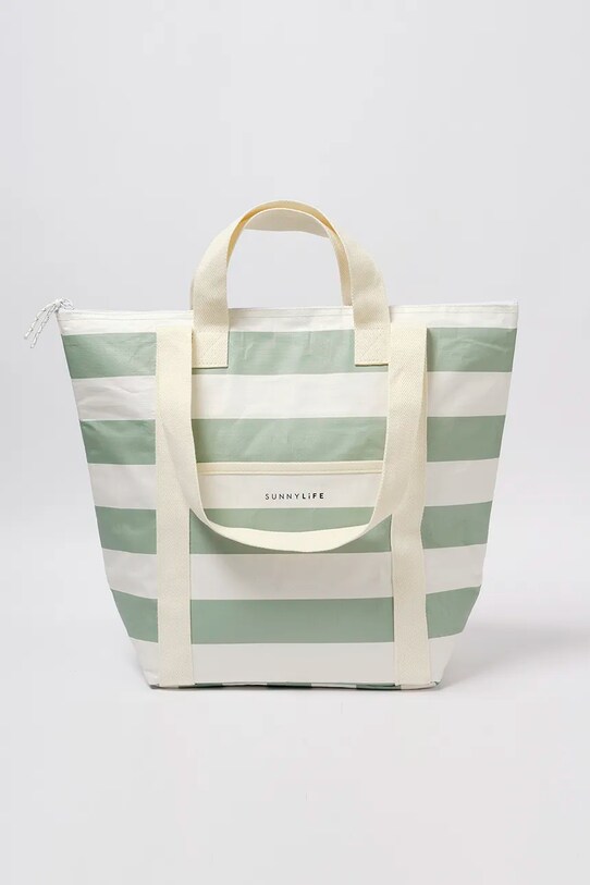 SunnyLife geantă termică La Palma Sage Stripe 23 L verde S51NCTWS