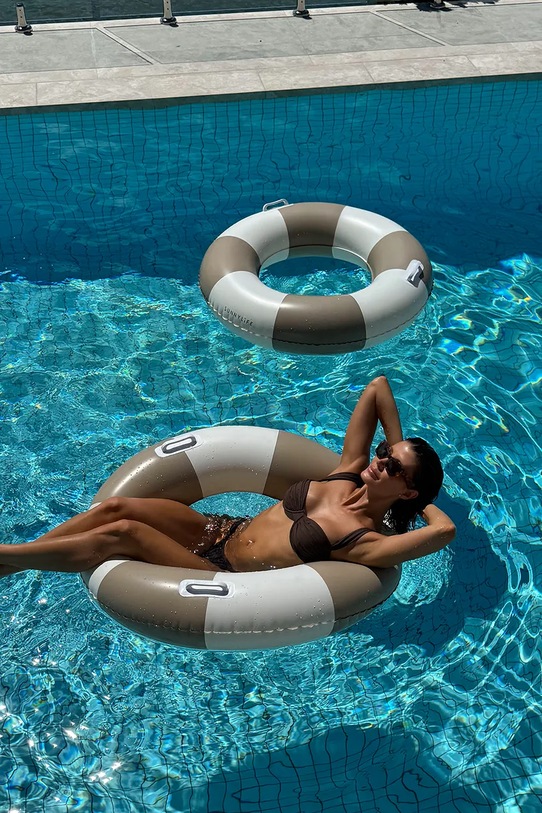 SunnyLife colac de înot Rustico Driftwood Stripe S51SPRBL maro