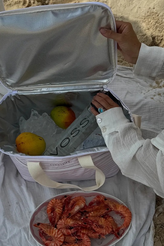 SunnyLife torba termiczna Lazy Days Pink Stripe 18,7 L różowy S51NCBPK