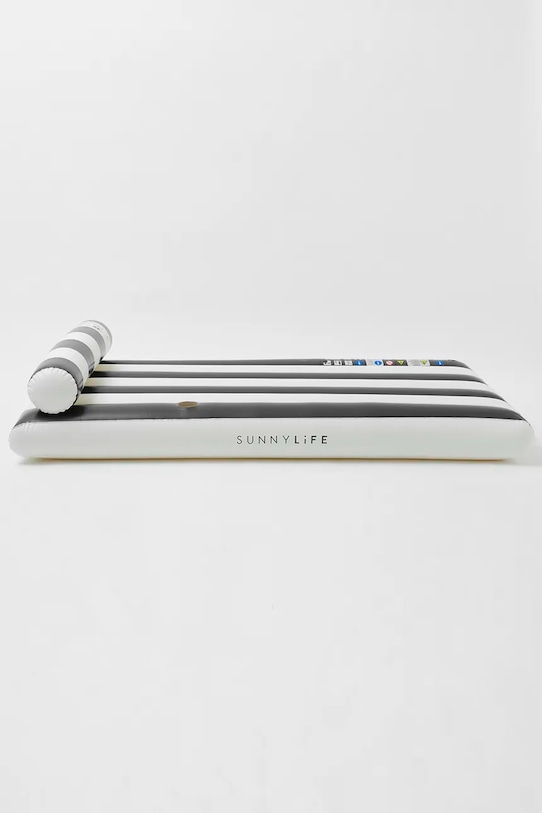 Nafukovací matrac na plávanie SunnyLife Black Stripe čierna S3EXLLBL