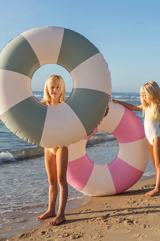 Круг для плавания SunnyLife Vacay Soft Olive Stripe S41PRGRN