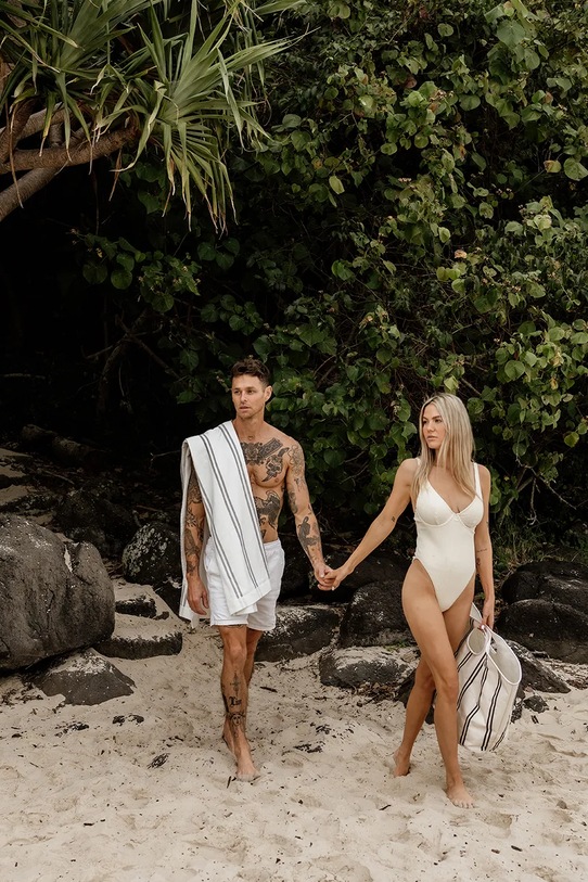 Torba za plažu SunnyLife Casa Tunisa bijela S3ACARCT