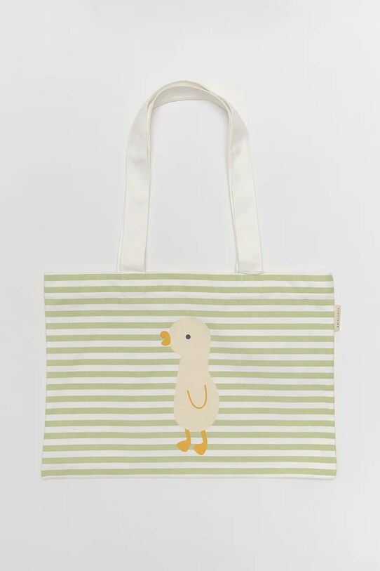 SunnyLife borsa da mare Duck Sage Stripe verde S51KCBGR