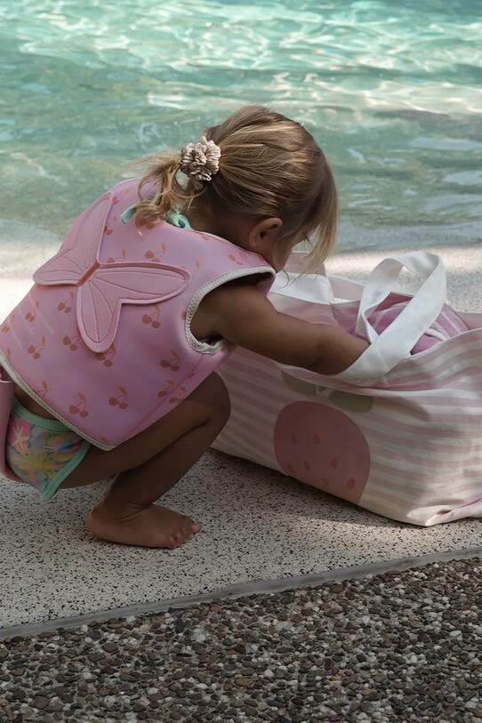 Dodaci Torba za plažu SunnyLife Strawberry Sunshine Pink Stripe S51KCBPK roza