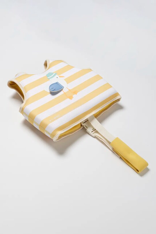 Prsluk za plivanje za djecu SunnyLife Sammy the Seagull Mustard Stripe 1-2 years zlatna S51VVMS1