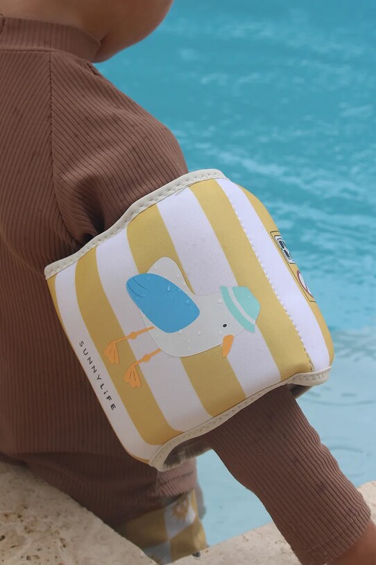 Nafukovací křidélka SunnyLife Sammy the Seagull Mustard Stripe 2-pack S51NABMS žlutá