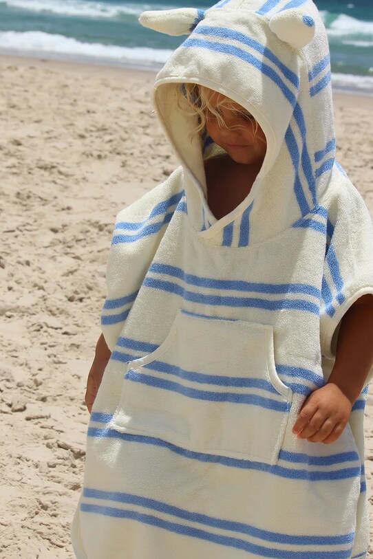 Dječji pamučni ručnik SunnyLife Sammy the Seagull Blue Stripe šarena S51KHTBL