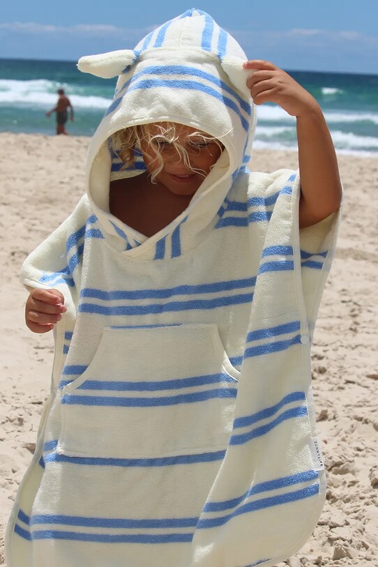 Dječji pamučni ručnik SunnyLife Sammy the Seagull Blue Stripe S51KHTBL šarena