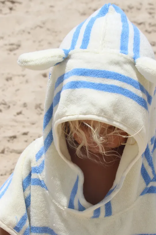 Dječji pamučni ručnik SunnyLife Sammy the Seagull Blue Stripe S51KHTBL