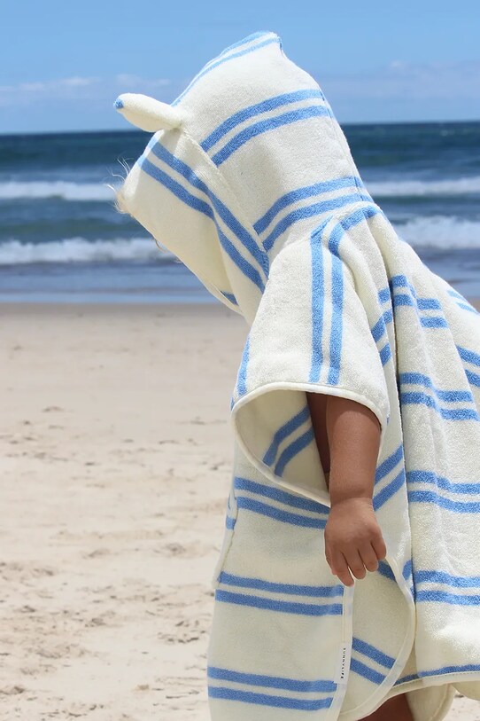 Dječji pamučni ručnik SunnyLife Sammy the Seagull Blue Stripe S51KHTBL
