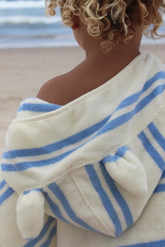 Dječji pamučni ručnik SunnyLife Sammy the Seagull Blue Stripe S51KHTBL