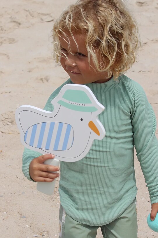 Комплект ракети и плажни топки SunnyLife Sammy the Seagull Blue Stripe (4 броя) S51KVBML син