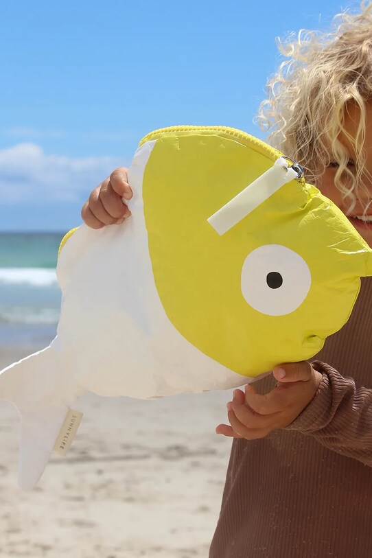 Dětská plážová taška SunnyLife Finn the Fish Neon Yellow žlutá S51KWBNY