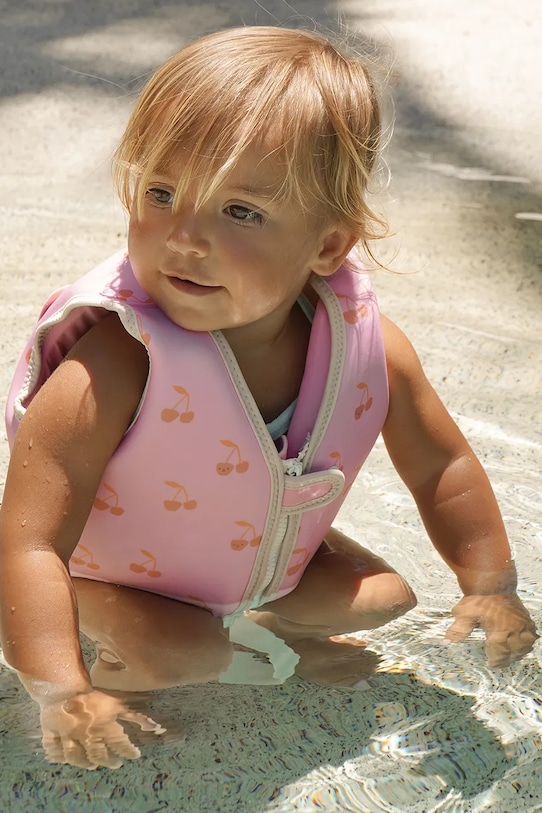 Prsluk za plivanje za djecu SunnyLife Cotton Candy Cherry 2-3 years S51VVPK2