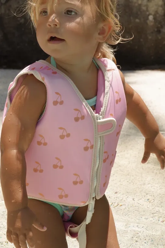 Prsluk za plivanje za djecu SunnyLife Cotton Candy Cherry 2-3 years S51VVPK2