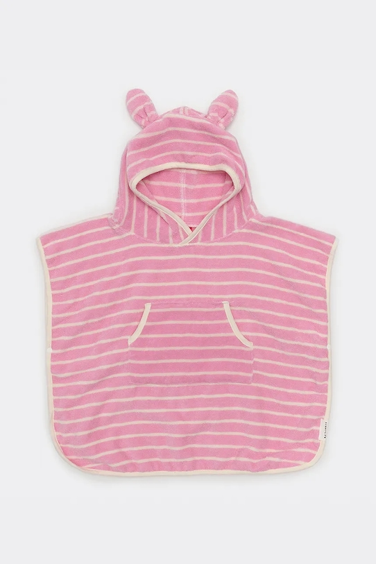 Παιδική πετσέτα με κουκούλα SunnyLife Cotton Candy Pink Stripe ροζ S51KHTPK