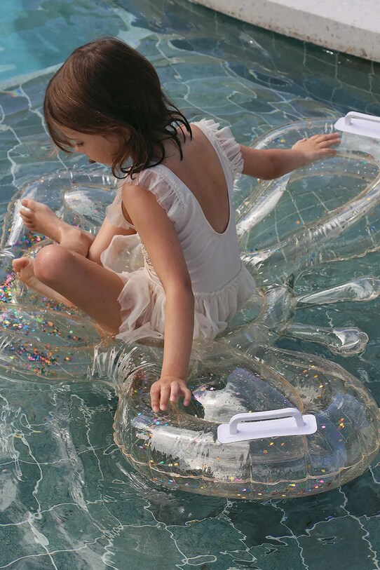 Детски надуваем дюшек за плуване SunnyLife Butterfly Cotton Candy Glitter S51KLOGL