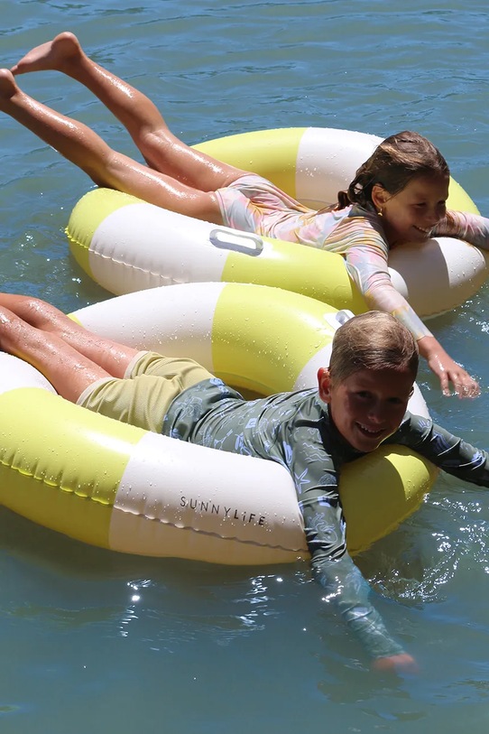 Круг для плавания SunnyLife Tides Out Citrus Stripe S51SPRYL жёлтый