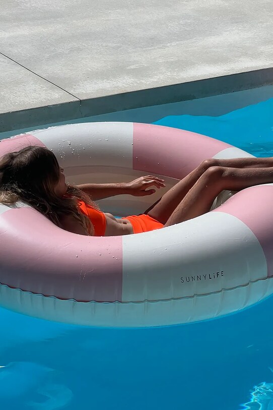 Детски кръг за плуване SunnyLife Stole My Heart Pink Stripe S51HPRGL