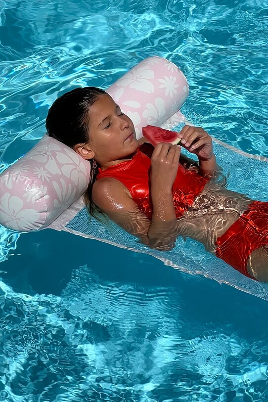 Madrac na napuhavanje za plivanje SunnyLife Stole My Heart Pink Floral roza S51HAMFL