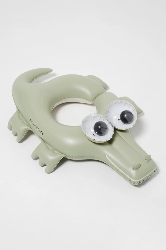 Dětský plavecký kruh SunnyLife Cookie the Croc Khaki zelená S41PRCRC