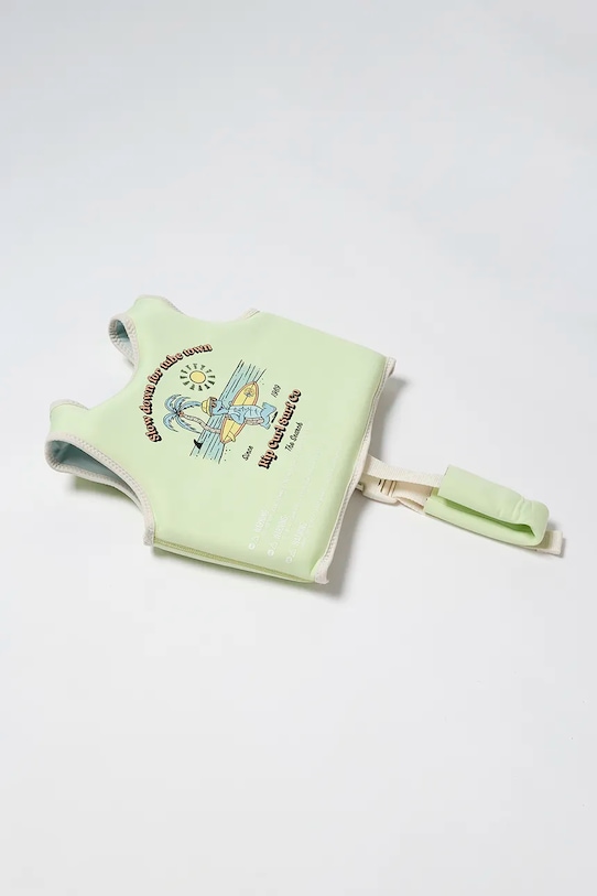 Παιδικό γιλέκο κολύμβησης SunnyLife Shred Turtle Aqua x Rip Curl 1-2 years πράσινο RCSVSSTA