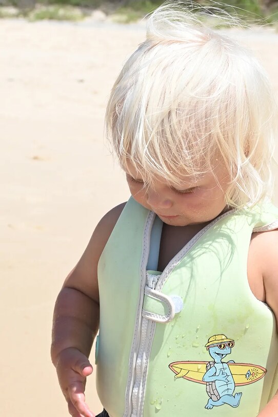 Παιδικό γιλέκο κολύμβησης SunnyLife Shred Turtle Aqua x Rip Curl 2-3 years RCSVMSTA πράσινο