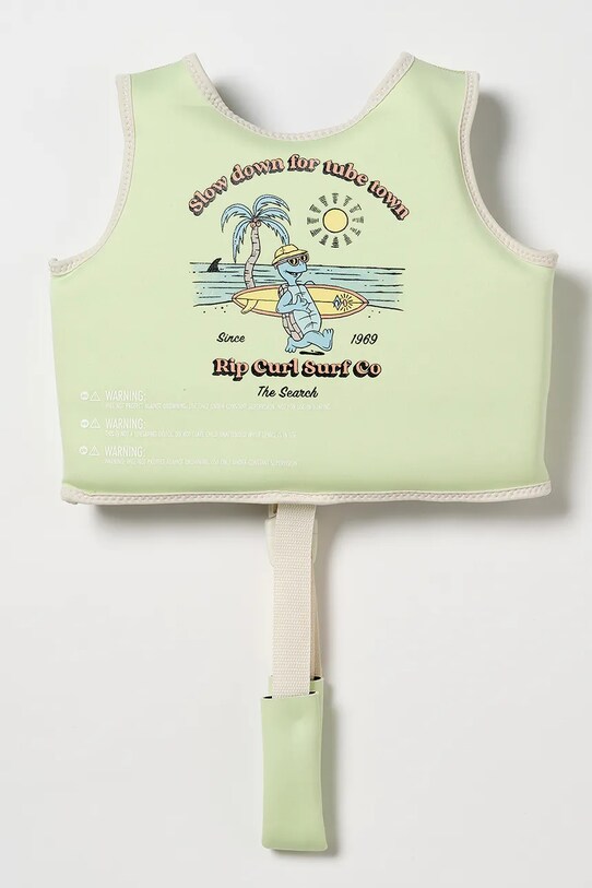 Dětská plavecká vesta SunnyLife Shred Turtle Aqua x Rip Curl 2-3 years RCSVMSTA zelená AA00