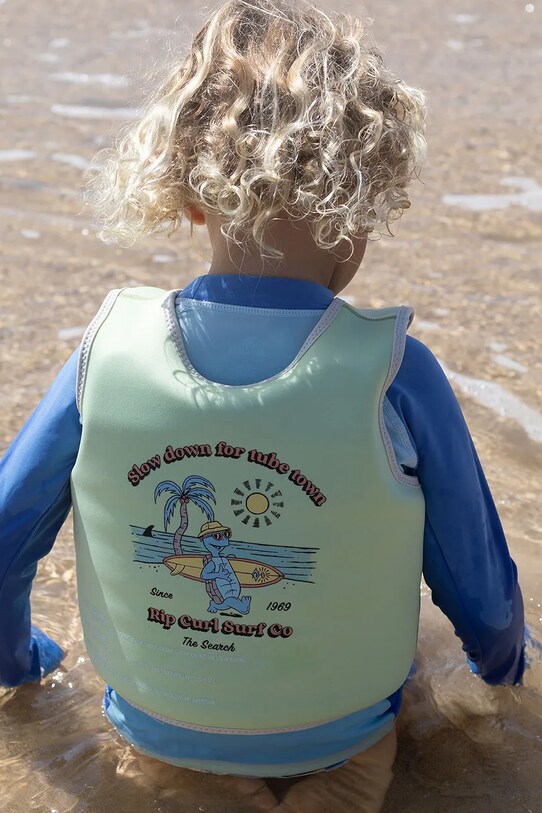 Dětská plavecká vesta SunnyLife Shred Turtle Aqua x Rip Curl 3-6 years RCSVLSTA zelená