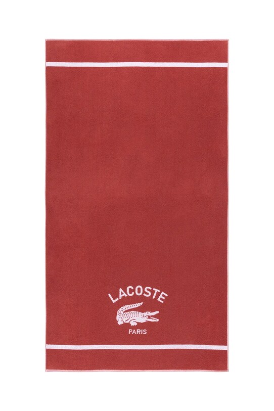 Бавовняний пляжний рушник Lacoste LORIGINE Sierra 90 x 160 cm бордо 1043764