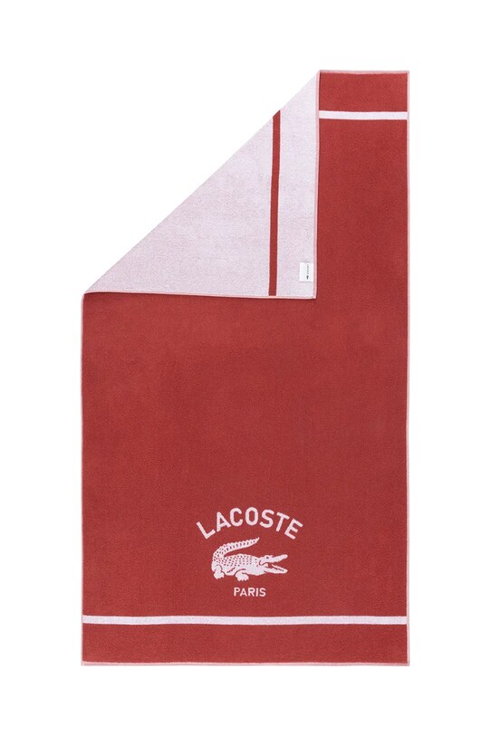 Бавовняний пляжний рушник Lacoste LORIGINE Sierra 90 x 160 cm 1043764 бордо AA00