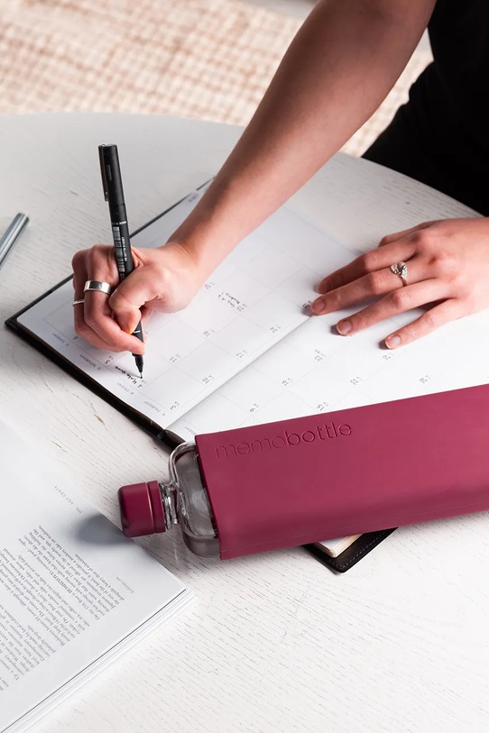 Steklenica za vodo Memobottle Original Slim 450 ml vijolična M379