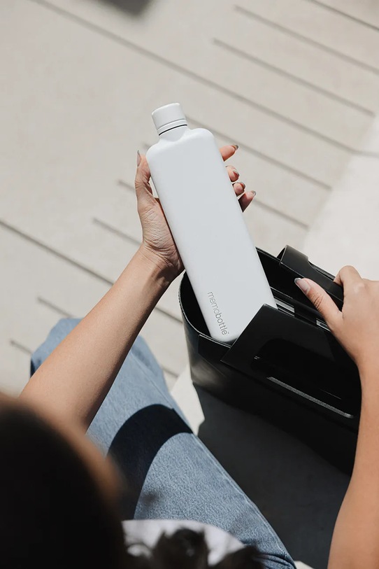 Memobottle sticlă de apă Stainless Steel Slim 600 ml M261W alb AA00