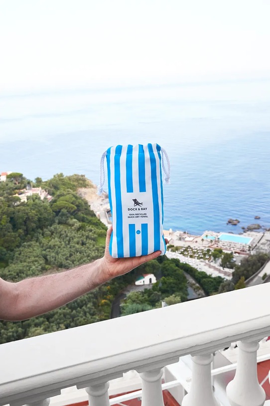 Быстросохнущее пляжное полотенце Dock & Bay Bondi Blue 200 x 90 cm голубой TOWLB.CAB.XL.BLUE.R