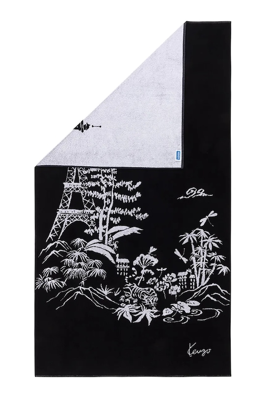 Kenzo prosop de plajă K ESTAMP 90 x 160 cm 1047049 negru AA00